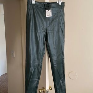 Zara Green faux leather pant